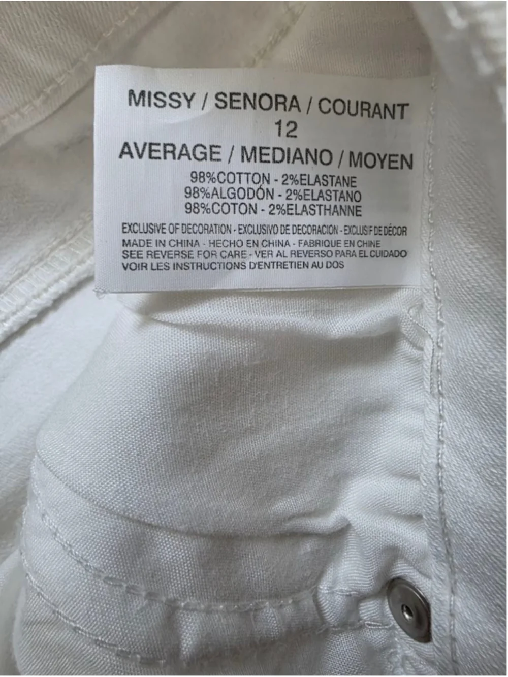 Women's Vintage America Blues White Ankle Cropped Jeans Size 12
